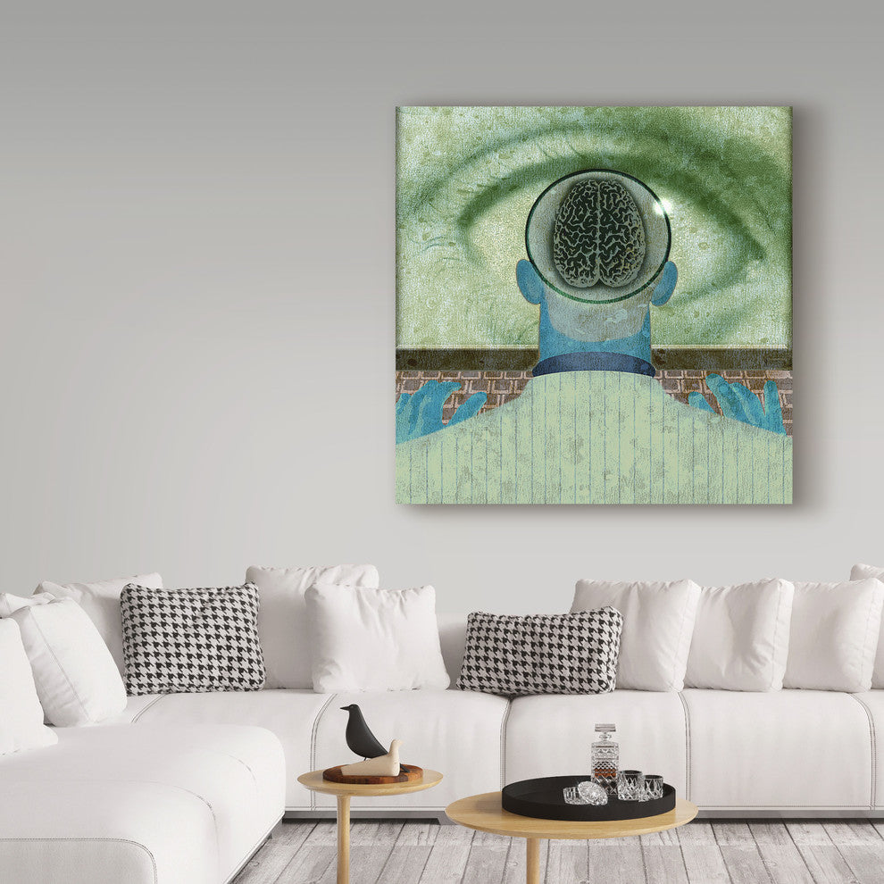 Anthony Freda 'Minds Eye Green' Canvas Art