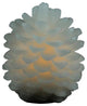 3.75" White LED Flickering Pine Cone Christmas Candle