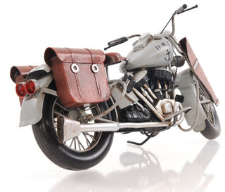 1942 INDIAN MODEL 741 GREY MOTORCYCLE 1:7 scale model Motorcycle metal Decor