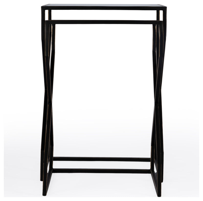 Demi Modern Mirrored Nesting Tables