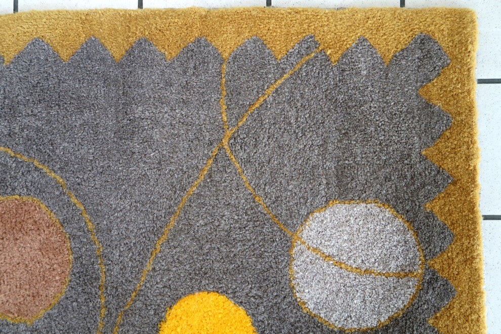 Handmade Contemporary ORA French Hooked Rug 3'x4.7', 91cmx145cm, 2021