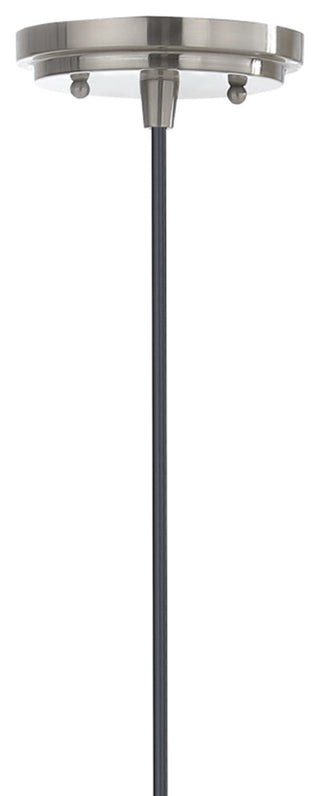 61131-11 1-Light Hanging Mini Pendant Ceiling Light Nickel Finish 12"Wide