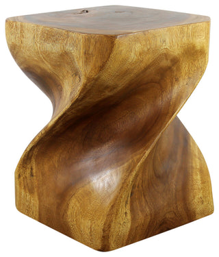 Haussmann Wood Big Twist Coffee Table 16 in SQ x 20 in High Oak Oil