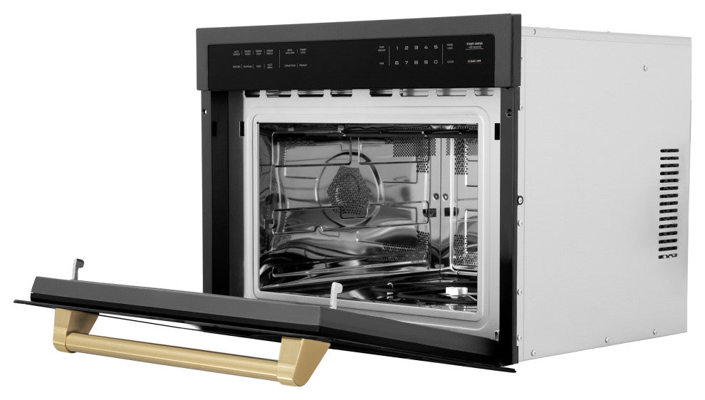 ZLINE 24" Microwave Oven, Black Stainless With Champagne Bronze MWOZ-24-BS-CB