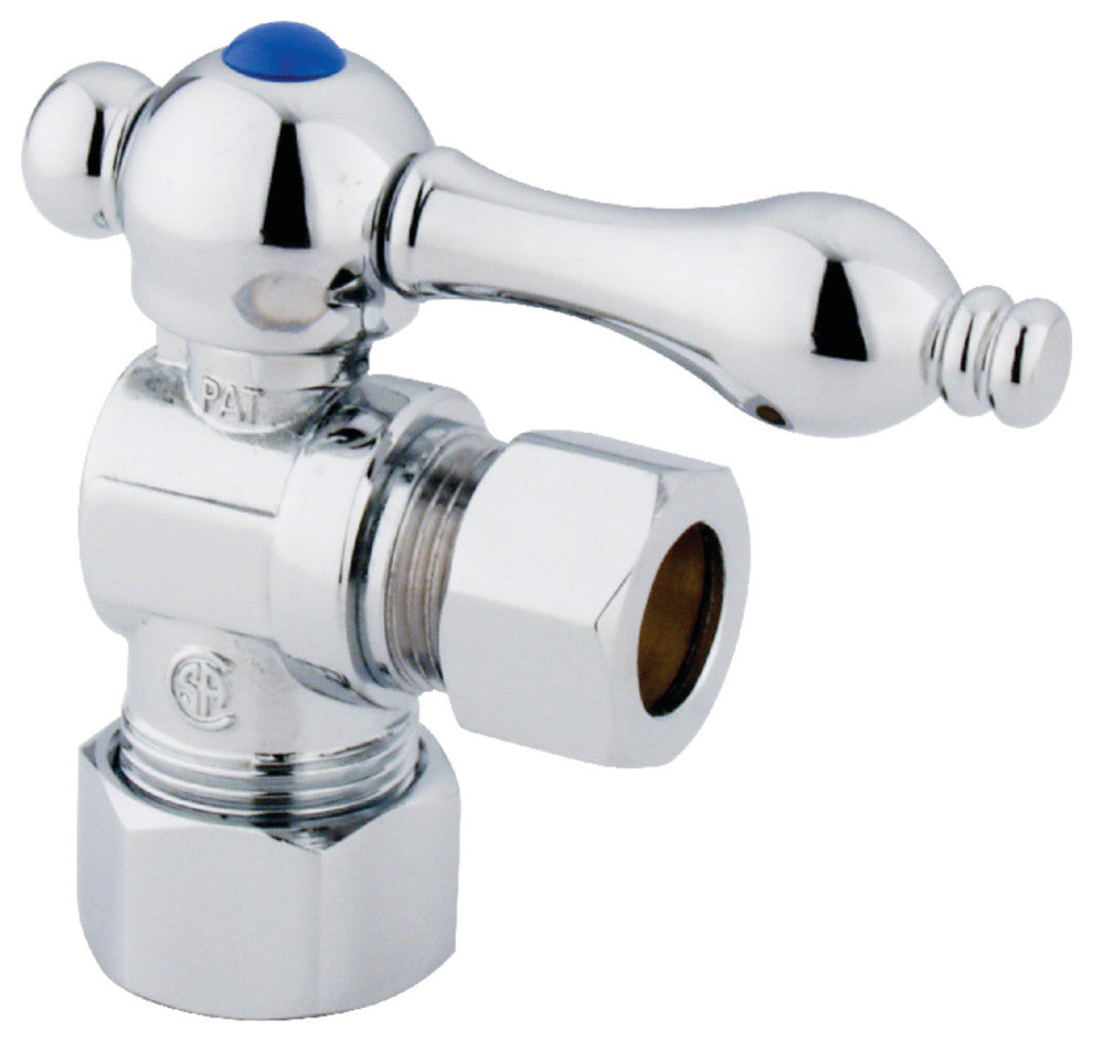 Kingston Brass 1/2" Sweat X 5/8" OD Angle Stop Lever Handle, Polished Chrome
