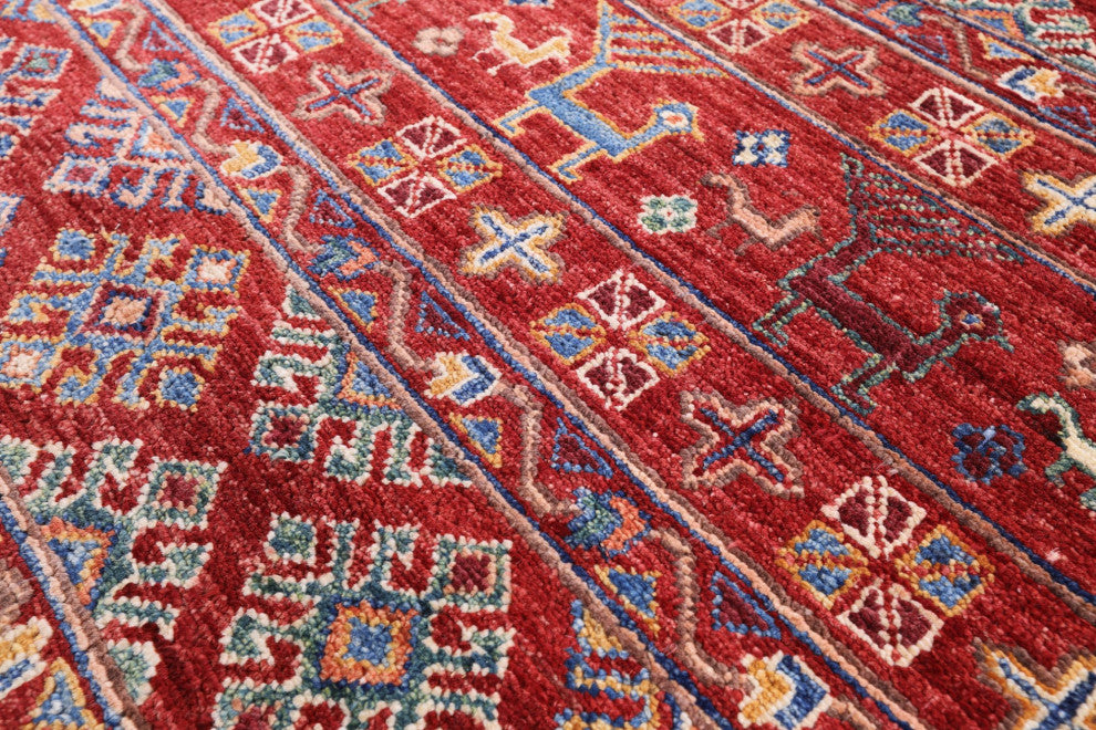 Runner Tribal Persian Gabbeh Hand-Knotted Rug 2' 7" X 9' 4" Q5394