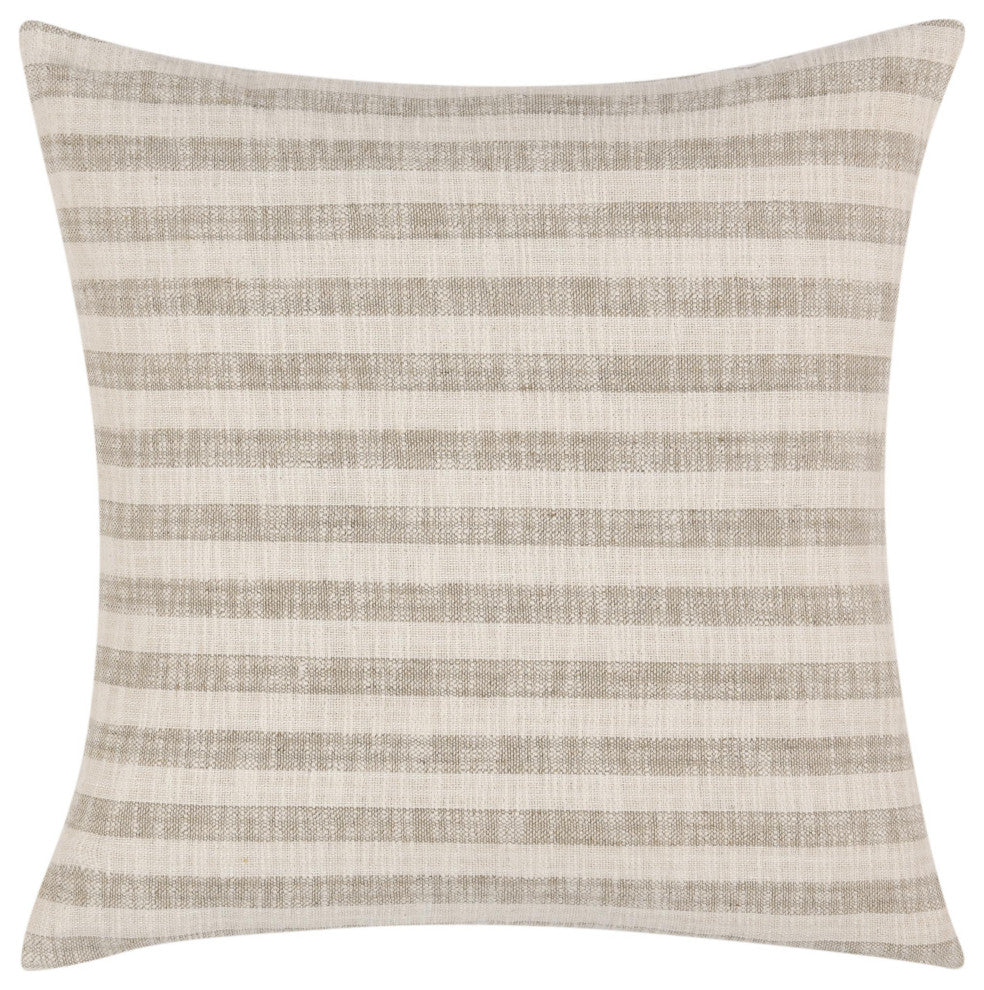 Linna Linen Blend Fabric Throw Pillow by Kosas Home, Beige, 24x24