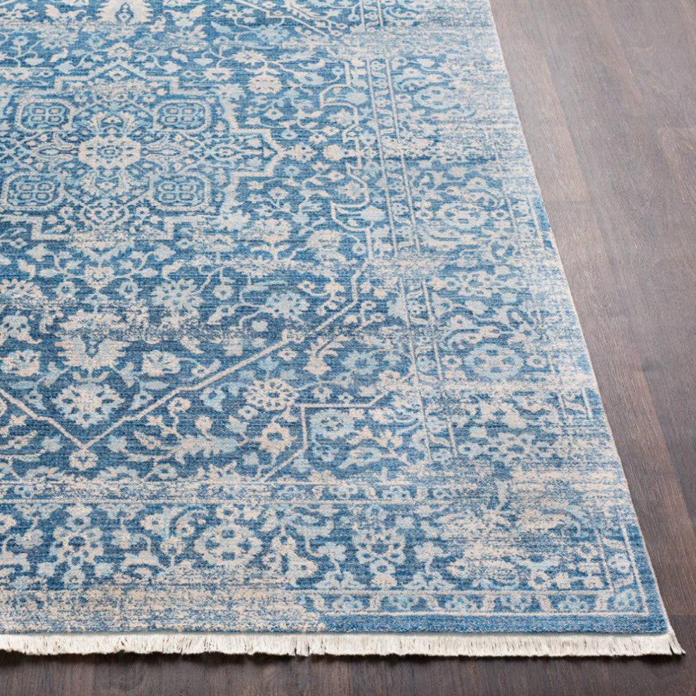 Surya Ephesians EPC-2300 Traditional Area Rug, Sky Blue, 2'7" x 9' Runner