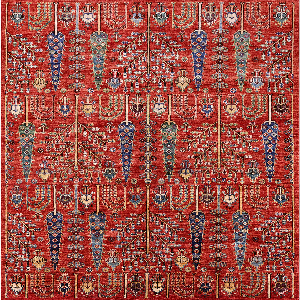 Ahgly Company Indoor Square Mid-Century Modern Area Rugs, 8' Square