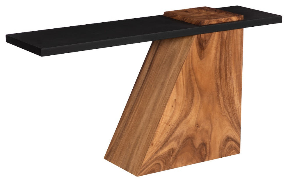 Slant Console, Natural/Black