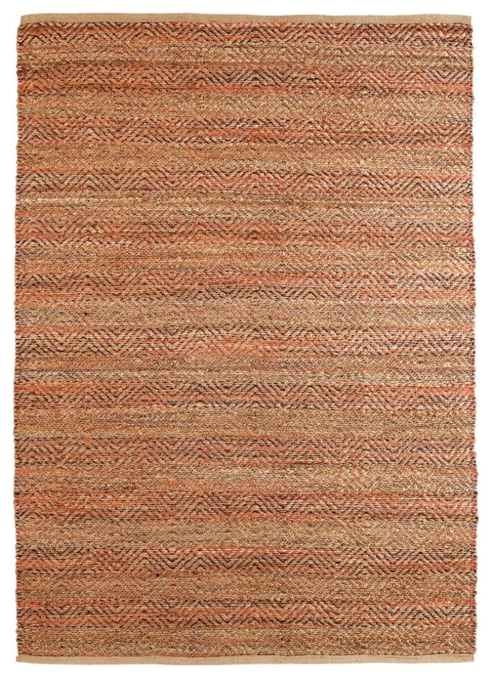 5" x 8" Burgundy and Tan Ombre Area Rug