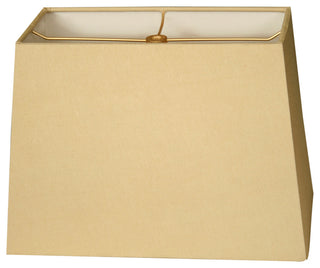 Rectangle Hard Back Lamp Shade, Antique Gold