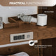 Abuja Bathroom Vanity, Stone Top, No Mirror, Oak Weathered Brown, 72", Double Vanity