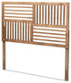 Bowery Hill Modern Rubber Wood Queen Size Headboard in Ash Walnut