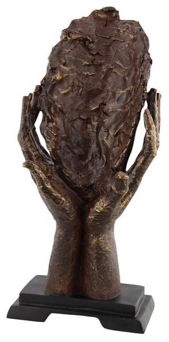 Brown Traditional People Sculpture, 5"x8"x16"