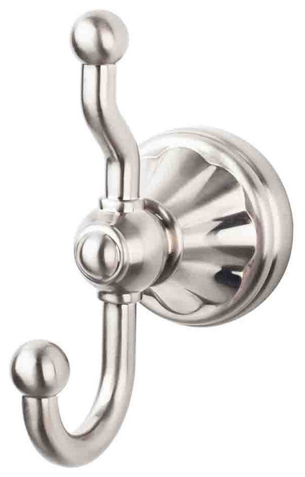 Bath Double Hook - Brushed Satin Nickel, TKHUD2BSN