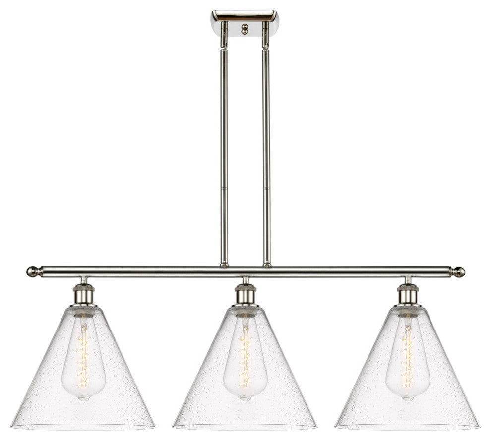 Innovations 516-3I-PN-GBC-124-LED 3 Light Island Light, Polished Nickel