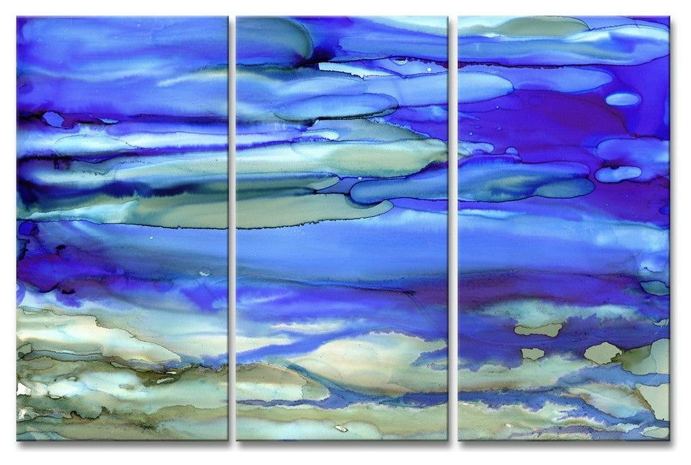 Ready2HangArt 'Ocean Blue' Canvas Wall Decor Set, 40"x60" 3-Panels