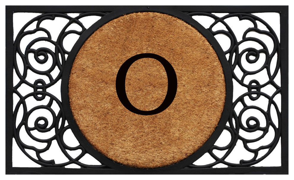Armada Circle Monogram Doormat 18"x30", Letter O