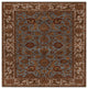 Agra Clementine Traditional Floral Blue Hand Knotted Rug 6'x9'