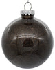 Clear Ornament With Glitter Interior , Chocolate, 6"