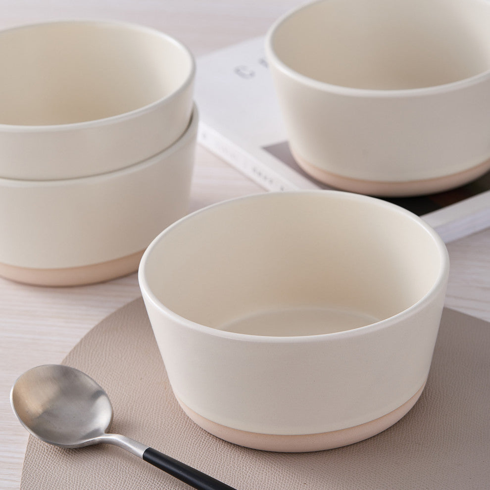 Stone Lain Jules Stoneware 16 Piece Dinnerware Set, Off White
