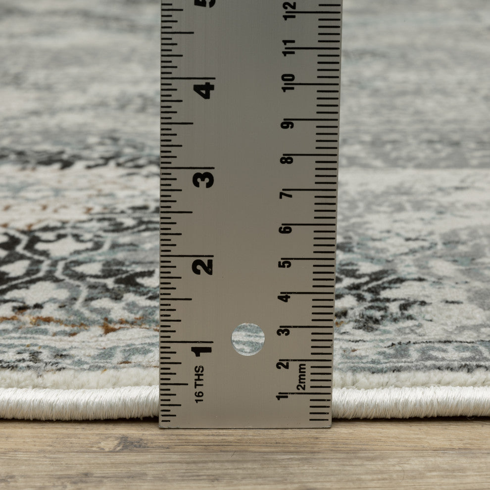 Galion Oriental Secrets Grey/Multi Indoor Area Rug, 6'7"x9'6"