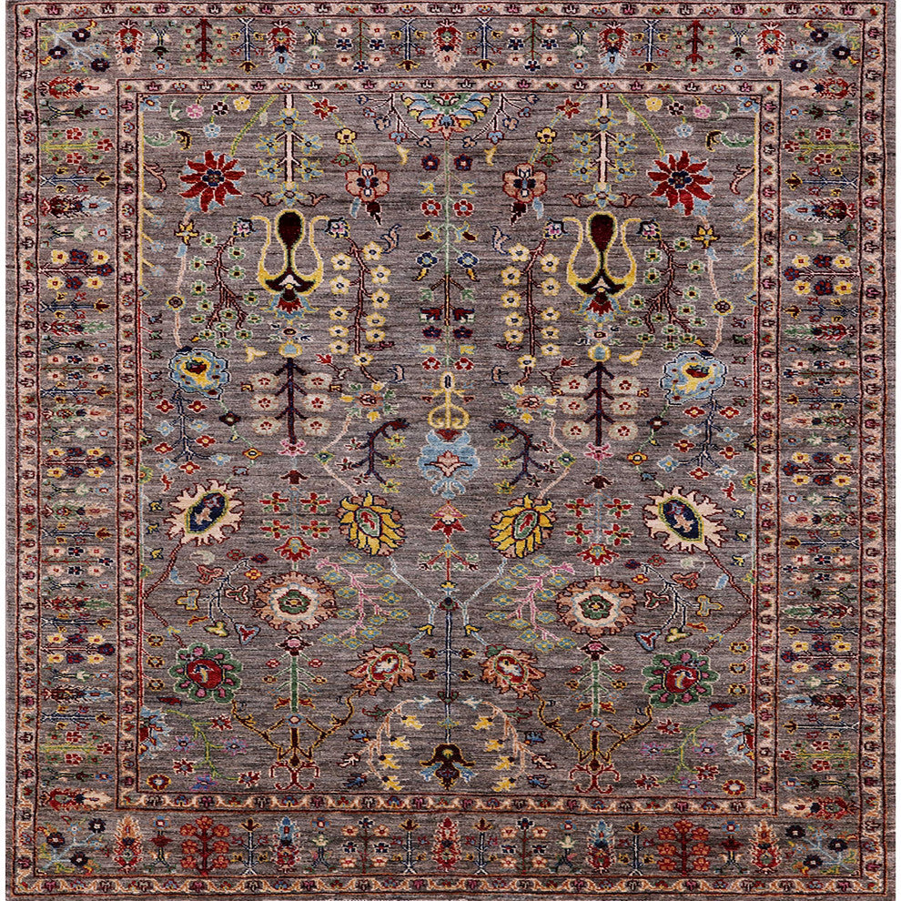 Ahgly Company Indoor Square Mid-Century Modern Area Rugs, 8' Square