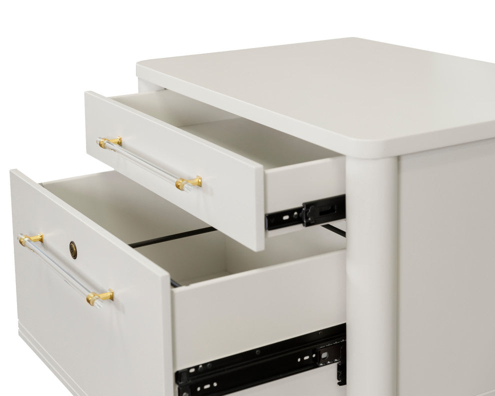 Contemporary Lateral File, Office Lateral File, Accent Storage, White