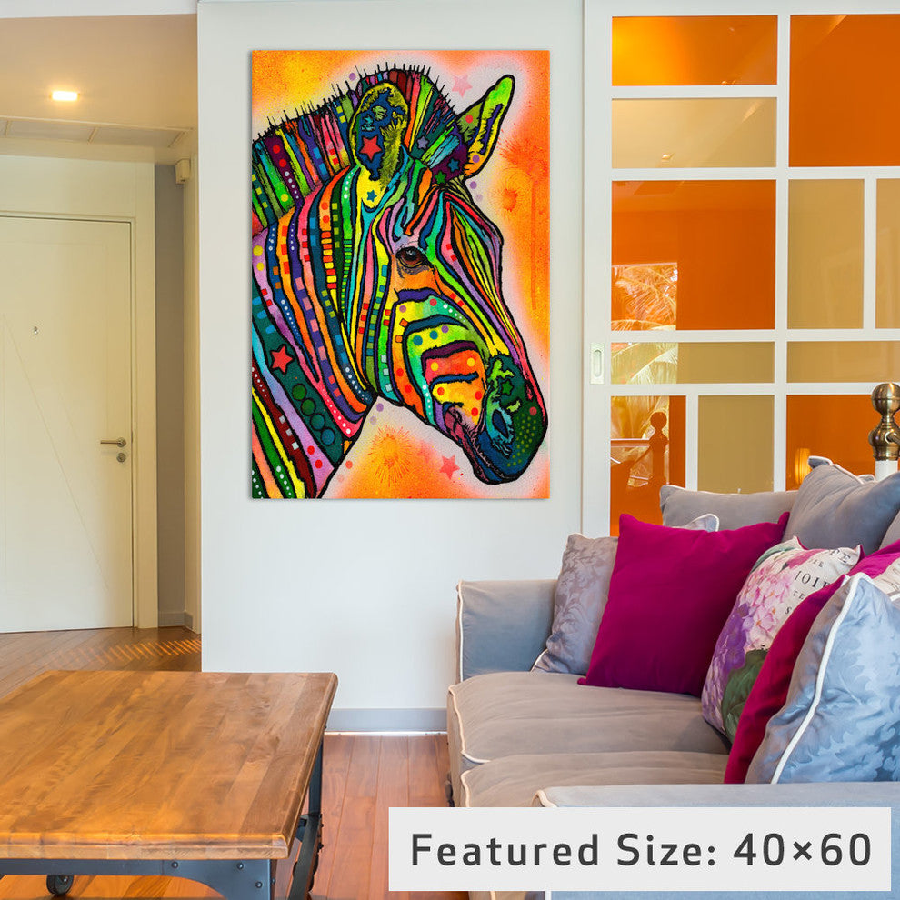 "Zebra" Wrapped Canvas Art Print, 18x12x1.5