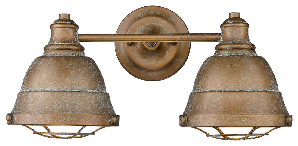 Golden Lighting 7312-BA2 Bartlett 2 Light 17"W Bathroom Vanity - Copper Patina