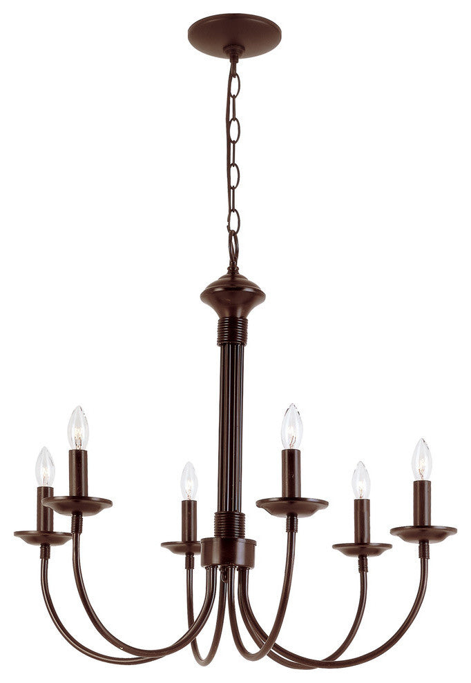 Candle 24" Chandelier, Rubbed Oil Bronze