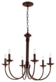 Candle 24" Chandelier, Rubbed Oil Bronze