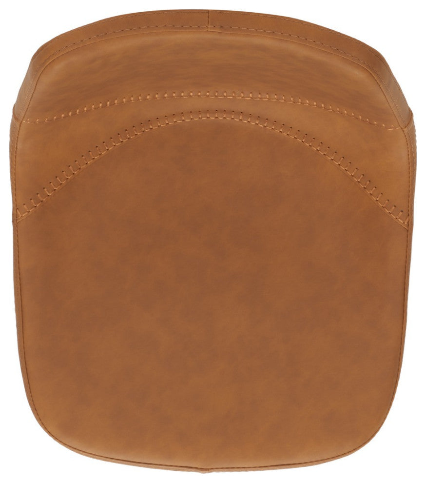 Safavieh Kynlee Gas Lift Bar Stool, Cognac/Black