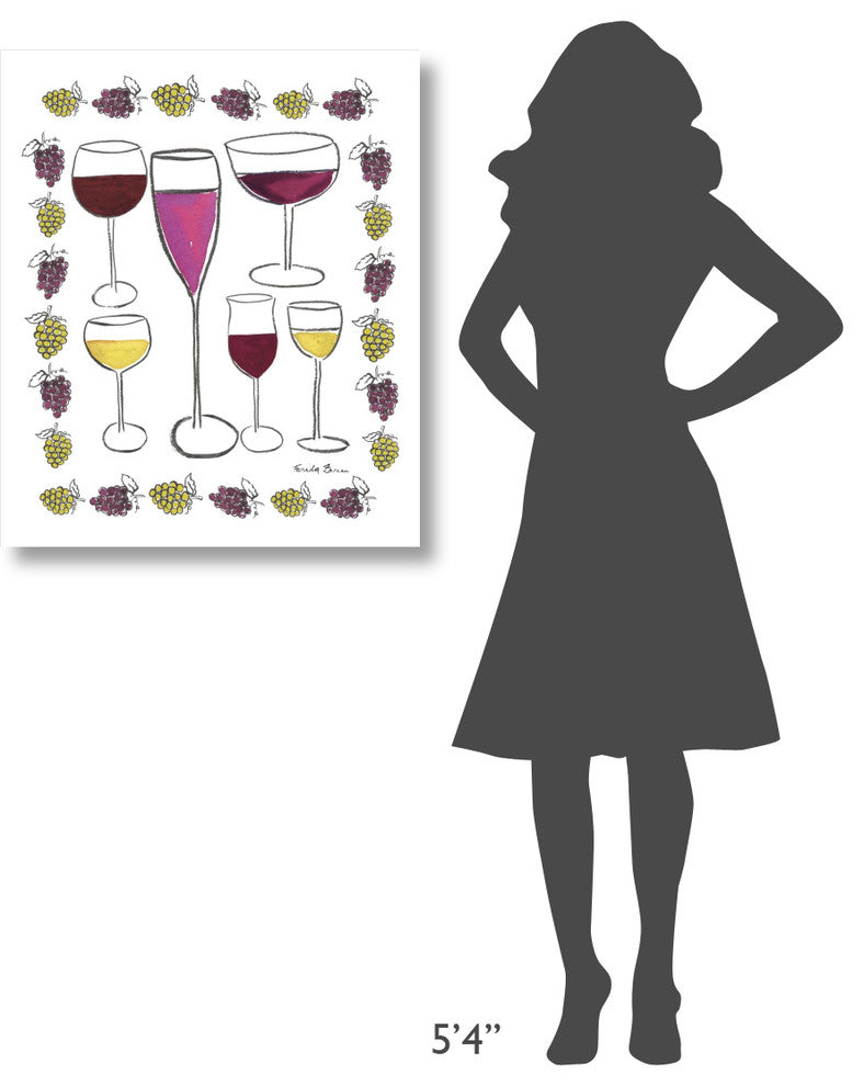 "Wine Time II" Digital Paper Print by Farida Zaman, 27"x32"