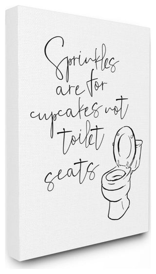 Sprinkles Funny Ink Drawing Bathroom Design, 30"x40"