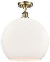 Innovations 516-1C-AB-G121-14 1 Light Semi-Flush Mount, Antique Brass