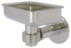 Continental Wall Mount Soap Dish Holder With Groovy Accents, Satin Nickel