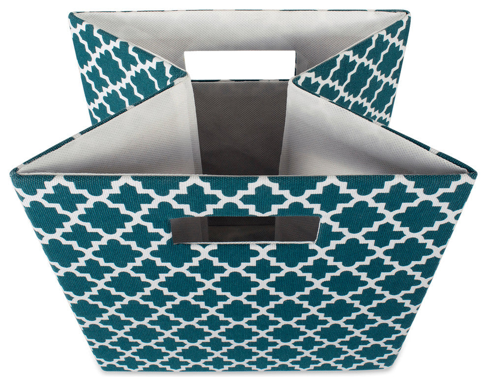 DII Polyester Cube Lattice Teal Square 11x11x11"