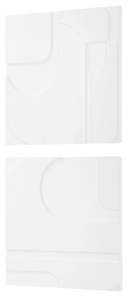 Uttermost Contours White Wall Decor, Set of 2