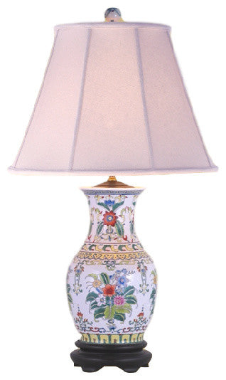 Blossom Porcelain Vase Table Lamp