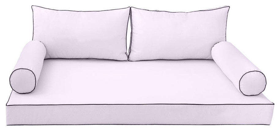 Style2 Twin Size 5PC Contrast Pipe Daybed Mattress Bolster Back Cover Only AD107