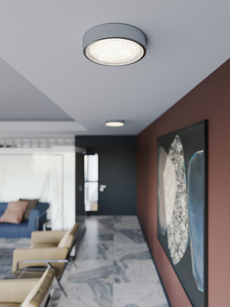 Diamonds Flushmount, LED 23W, 2500 LM, 120V, Polished Chrome