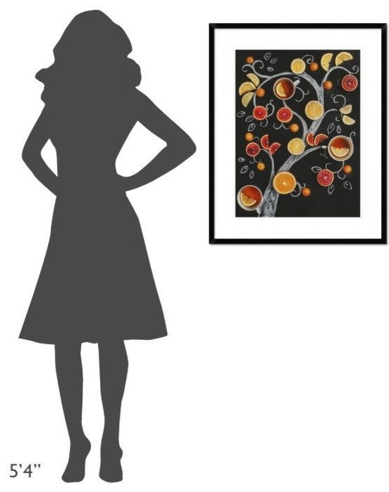 "Teatime Tree" Framed Digital Print by Dina Belenko, 26"x32"