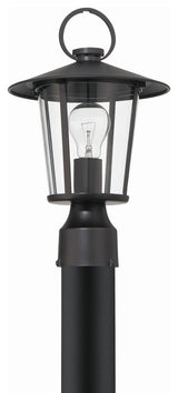 Andover 1-Light Matte Black Outdoor Lantern Post