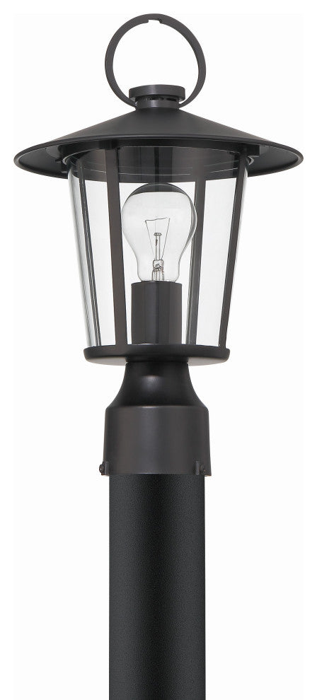Andover 1-Light Matte Black Outdoor Lantern Post