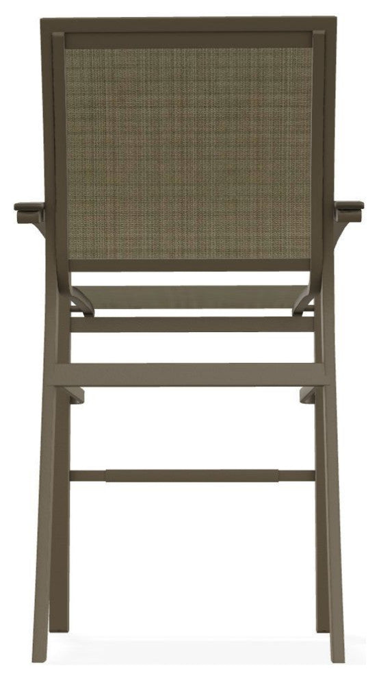 Bazza Sling Bar Height Stackable Outdoor Stool, Elevation Stone/Beachwood