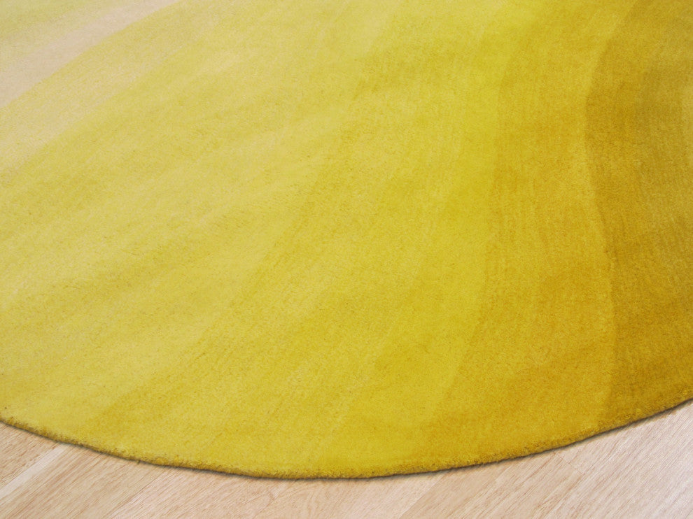 Yellow Contemporary Abstract Desertland Area Rug