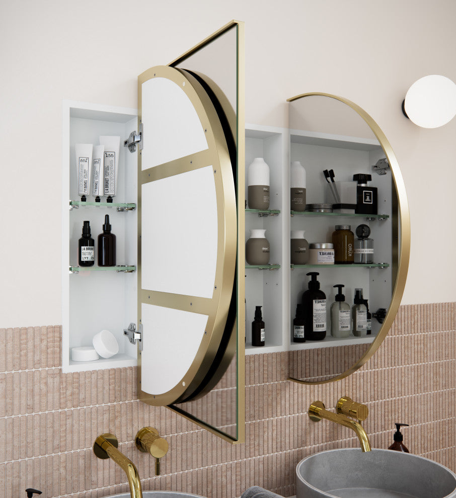 Medicine Cabinets, Satin Brass