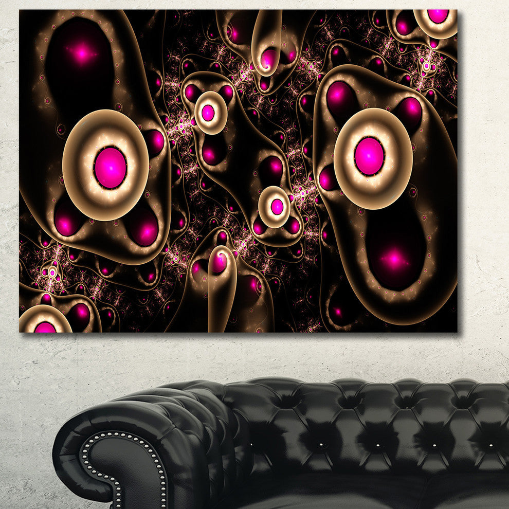Purple 3D Surreal Abstract Design, Abstract Canvas Art Print, 40x30